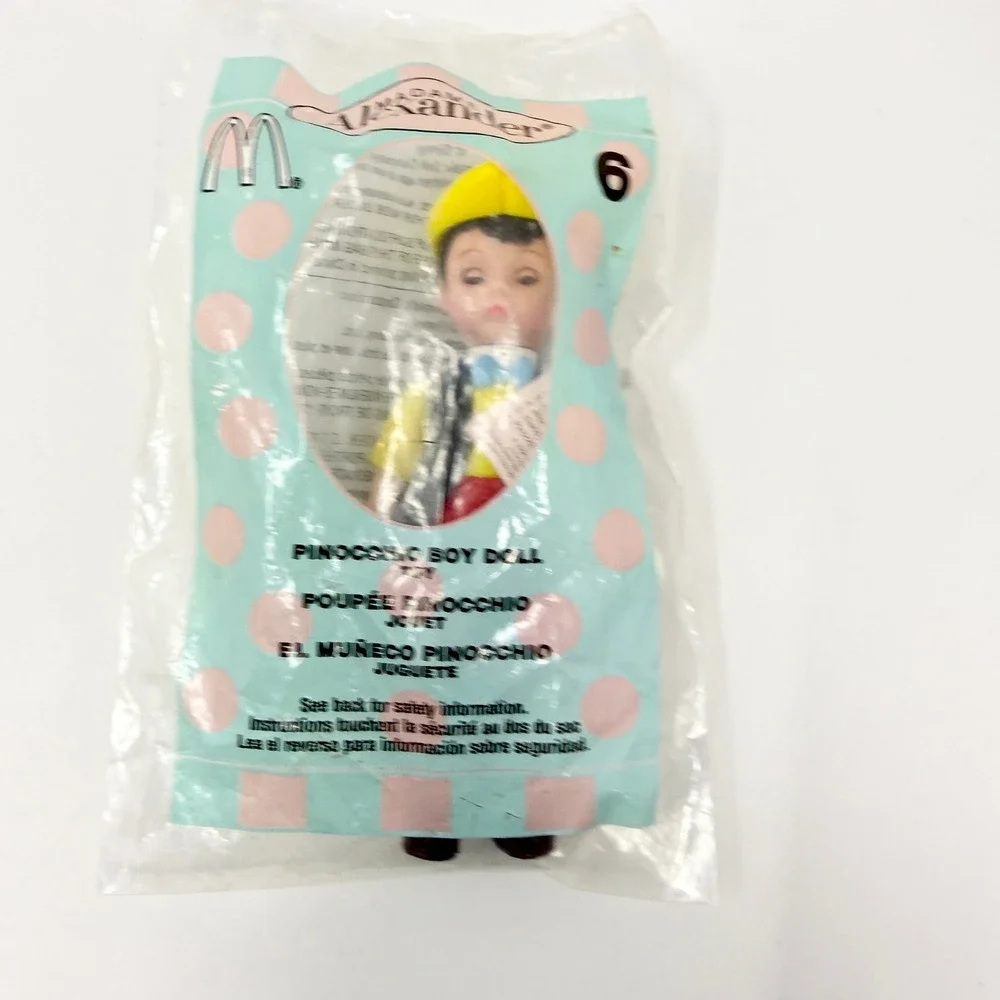 Madame Alexander Disney Pinocchio Boy Doll #6 McDonald's Happy Meal Toy 2004 NIP